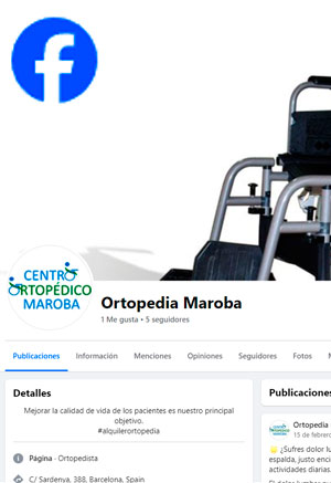 Visita el Facebook de Ortopedia Maroba